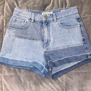 Bullhead Patchwork Mom Jean Shorts